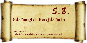 Sümeghi Benjámin névjegykártya
