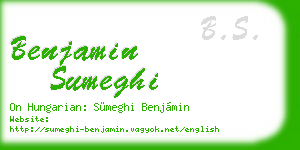 benjamin sumeghi business card